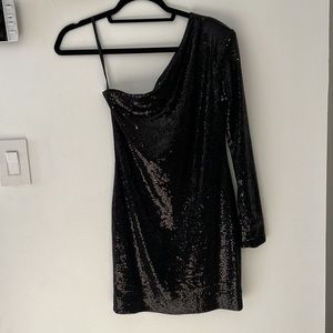 BCBGeneration One Shoulder Sequin Mini Dress
